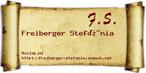 Freiberger Stefánia névjegykártya